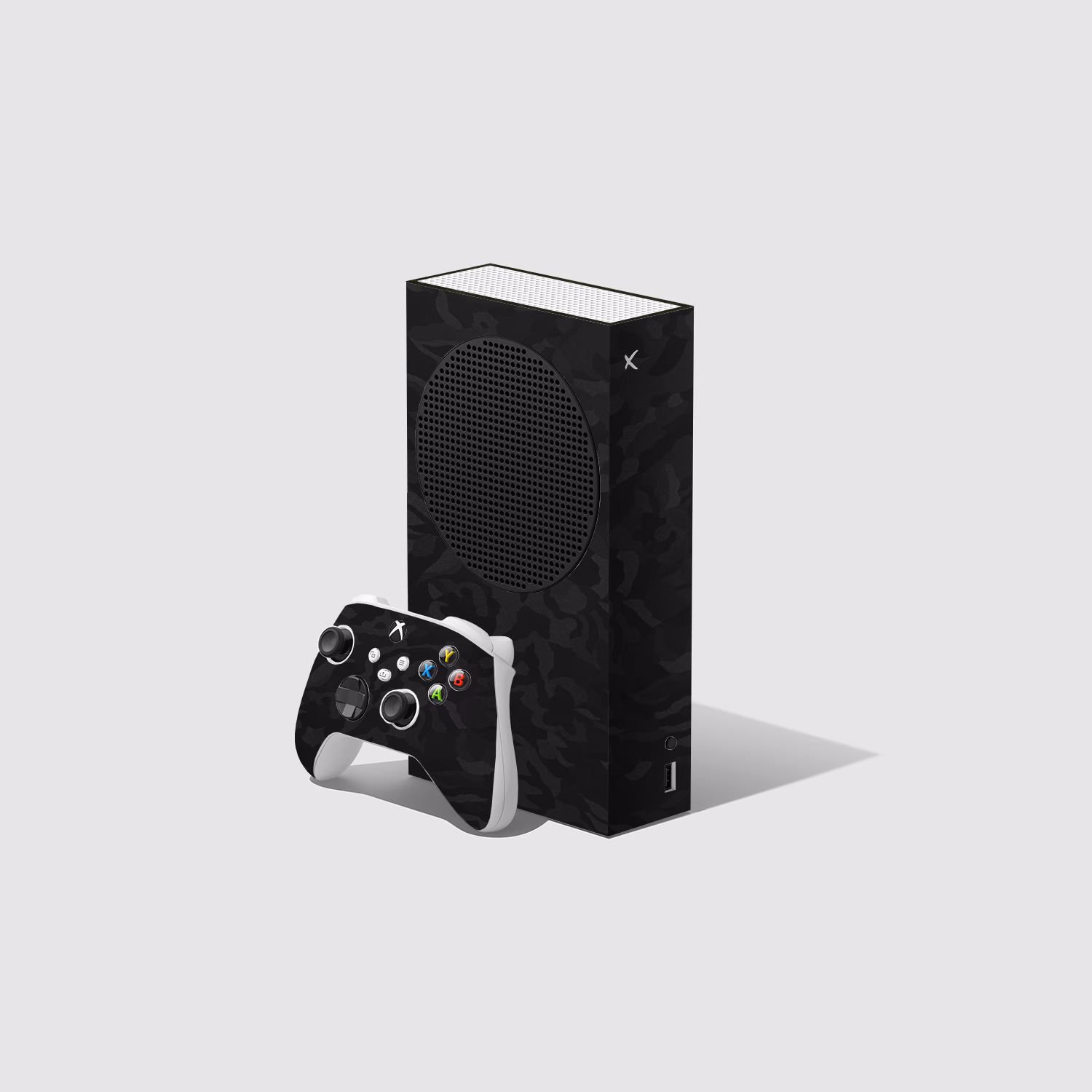Black Camo Xbox Series S Console and Controller Skin Wrap