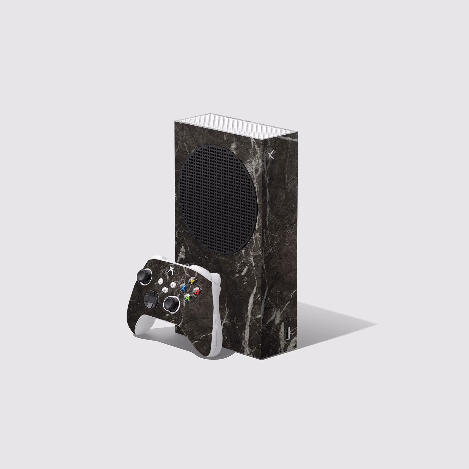 Dark Marble Xbox Series S Console and Controller Skin Wrap