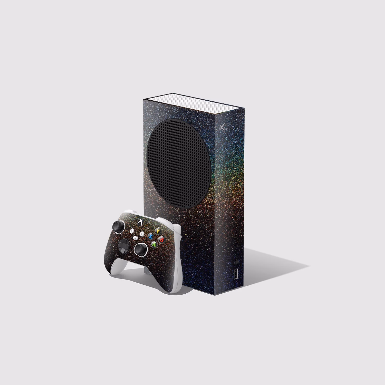 Glossy Cosmic Morpheus Xbox Series S Console and Controller Skin Wrap