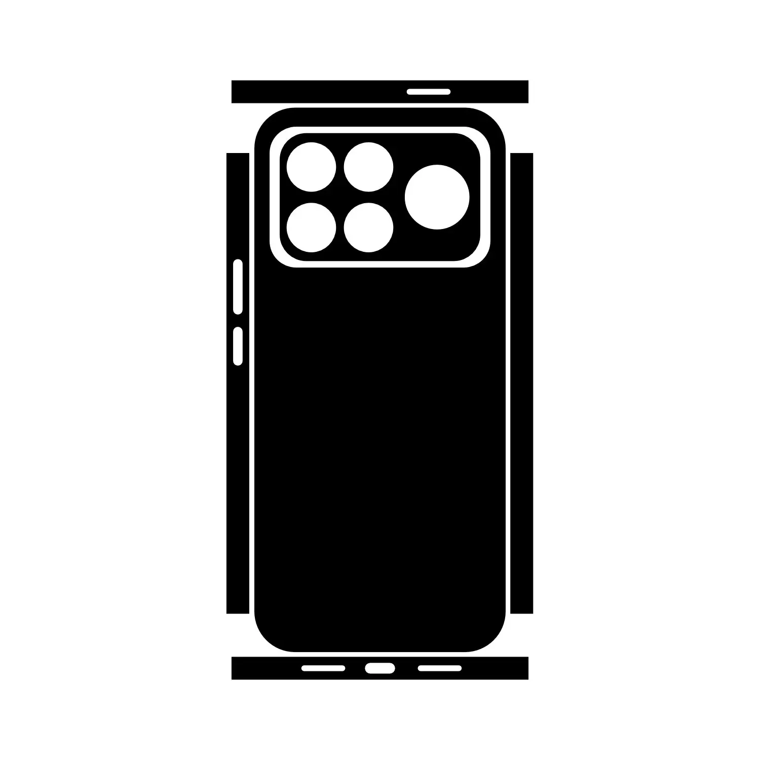 Easy-to-apply (Back and camera skin with separate sides)
