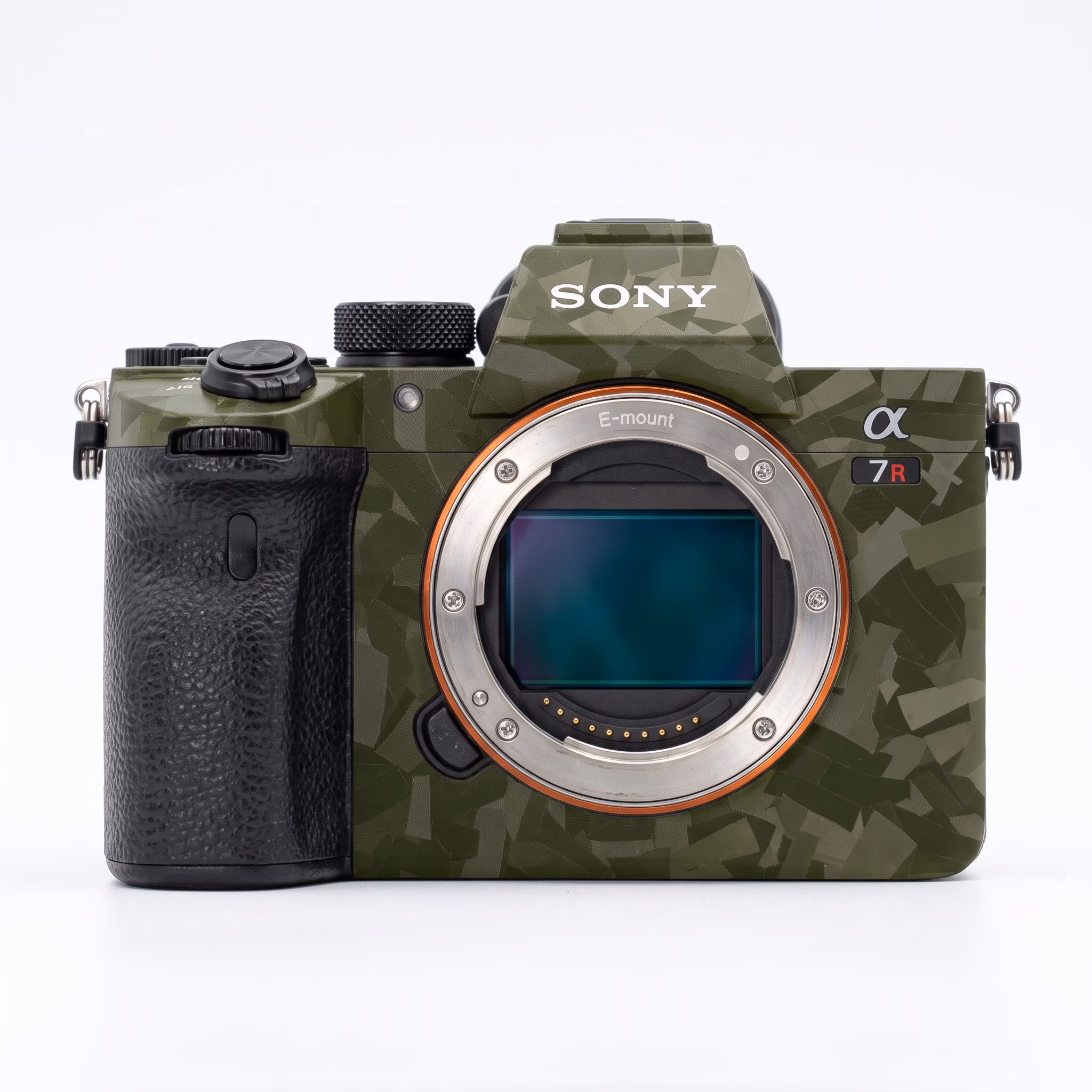 Sony A7 Kamera-Skin — Digitalgrün Camo