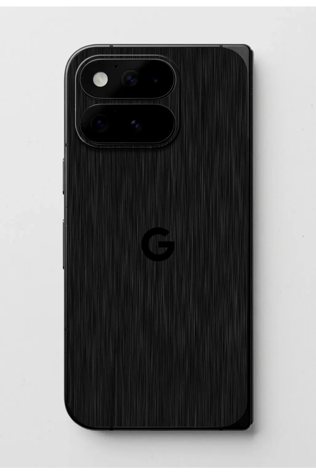Google Pixel 11 Pro Fold BRUSHED METALLIC Series Black Titanium easy-to-apply with logo skin-wrap-ultraskinz