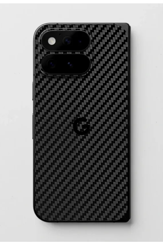Google Pixel 11 Pro Fold CARBON FIBRE Series Black Carbon Fibre easy-to-apply with logo skin-wrap-ultraskinz