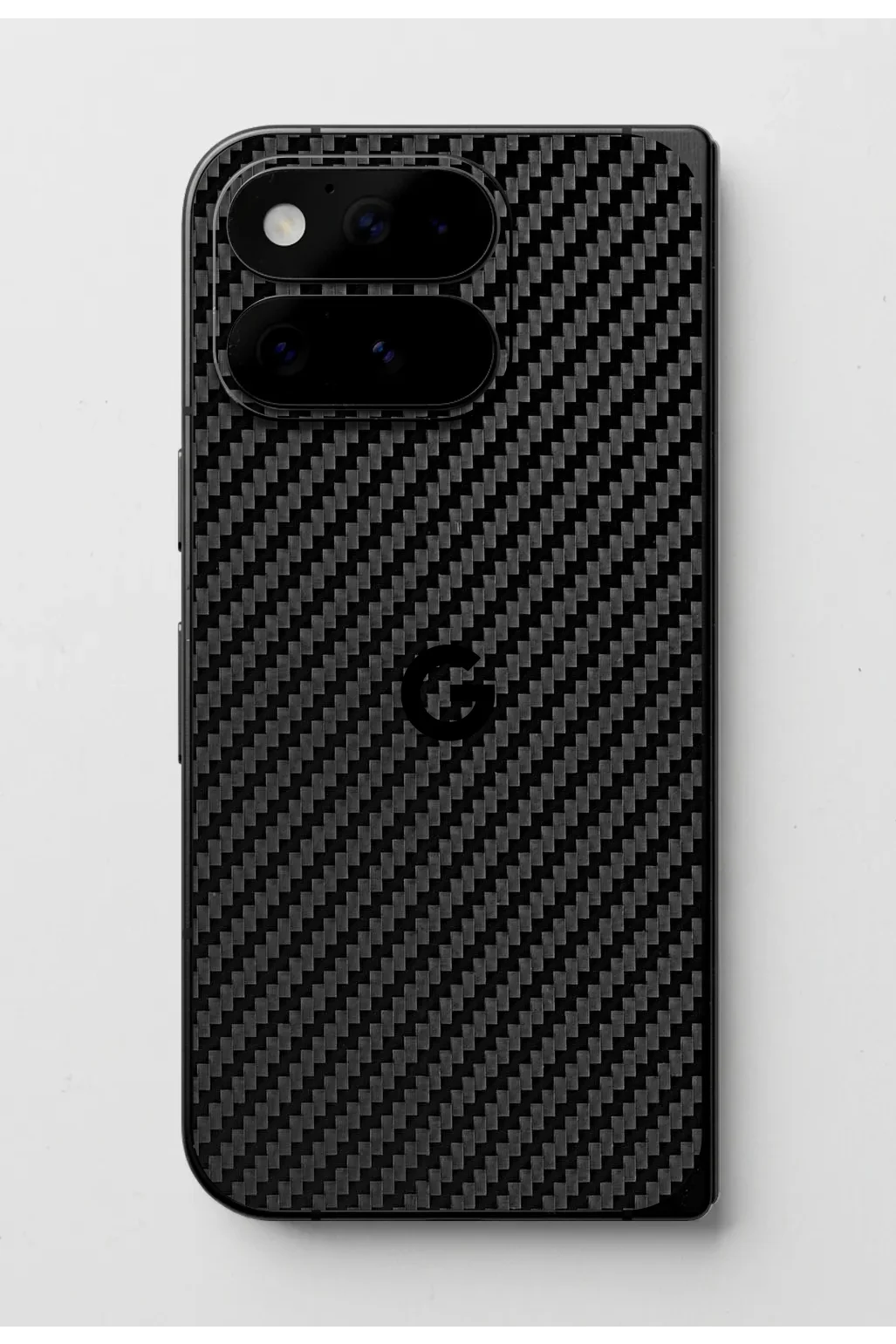 Google Pixel 11 Pro Fold CARBON FIBRE Series Black Carbon Fibre easy-to-apply with logo skin-wrap-ultraskinz