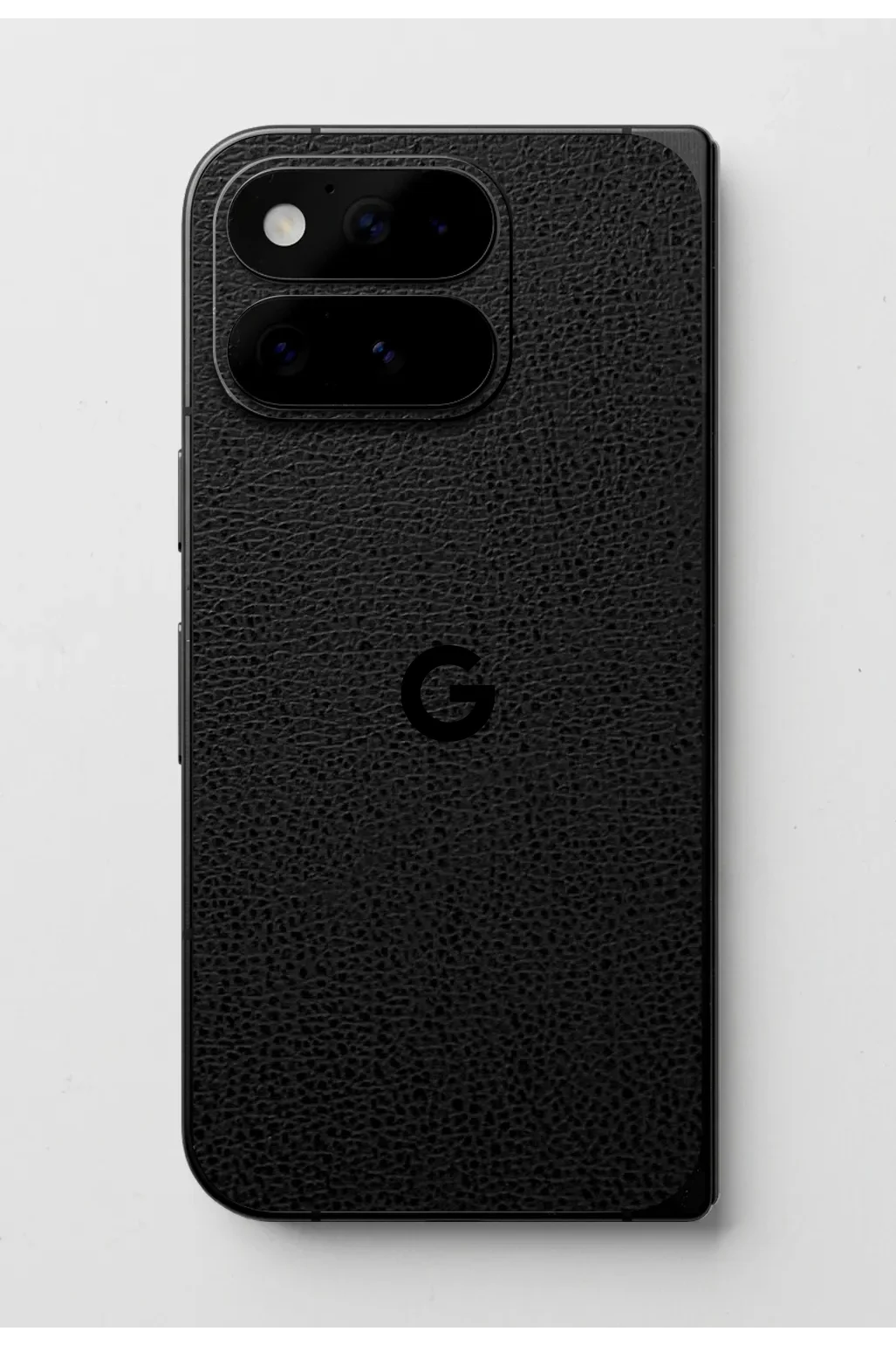 Google Pixel 11 Pro Fold LEATHER Series Black Leather easy-to-apply with logo skin-wrap-ultraskinz