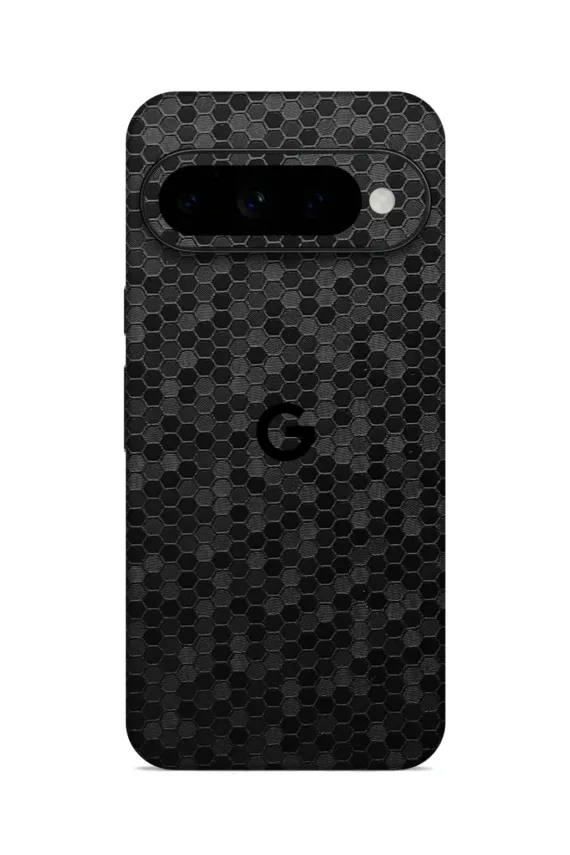 Google Pixel 11 Pro XL HONEYCOMB Series Honeycomb Black full-coverage with logo skin-wrap-ultraskinz