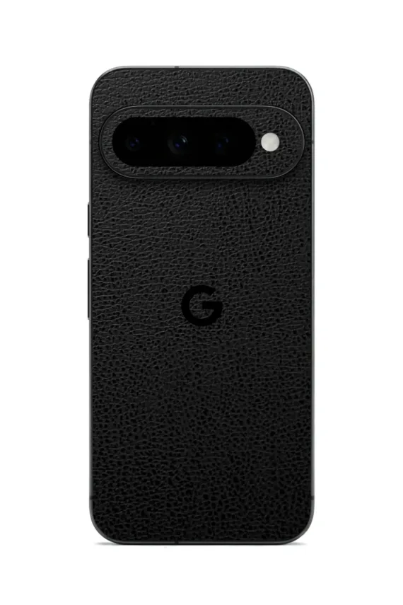 Google Pixel 11 Pro XL LEATHER Series Black Leather easy-to-apply with logo skin-wrap-ultraskinz