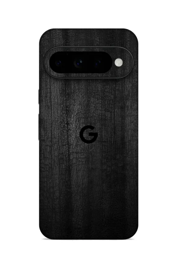 Google Pixel 11 Pro XL WOOD Series Char full-coverage with logo skin-wrap-ultraskinz
