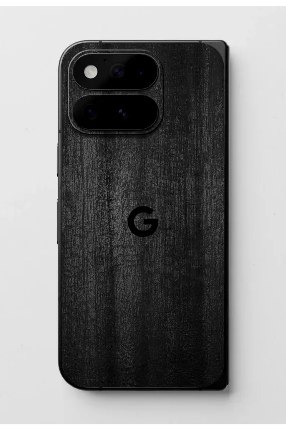 Google Pixel 11 Pro Fold WOOD Series Char easy-to-apply with logo skin-wrap-ultraskinz